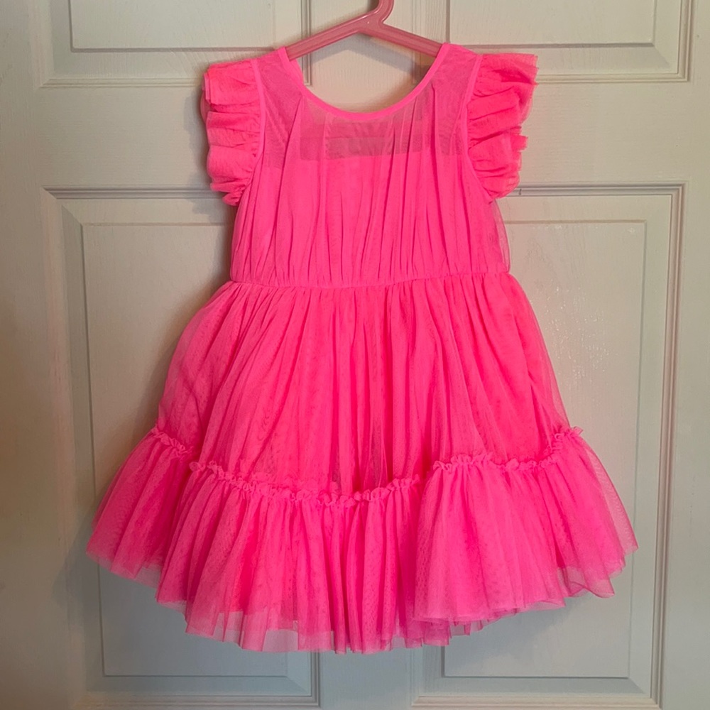 Girls billieblush gorgeous lined and layered hot pink dress